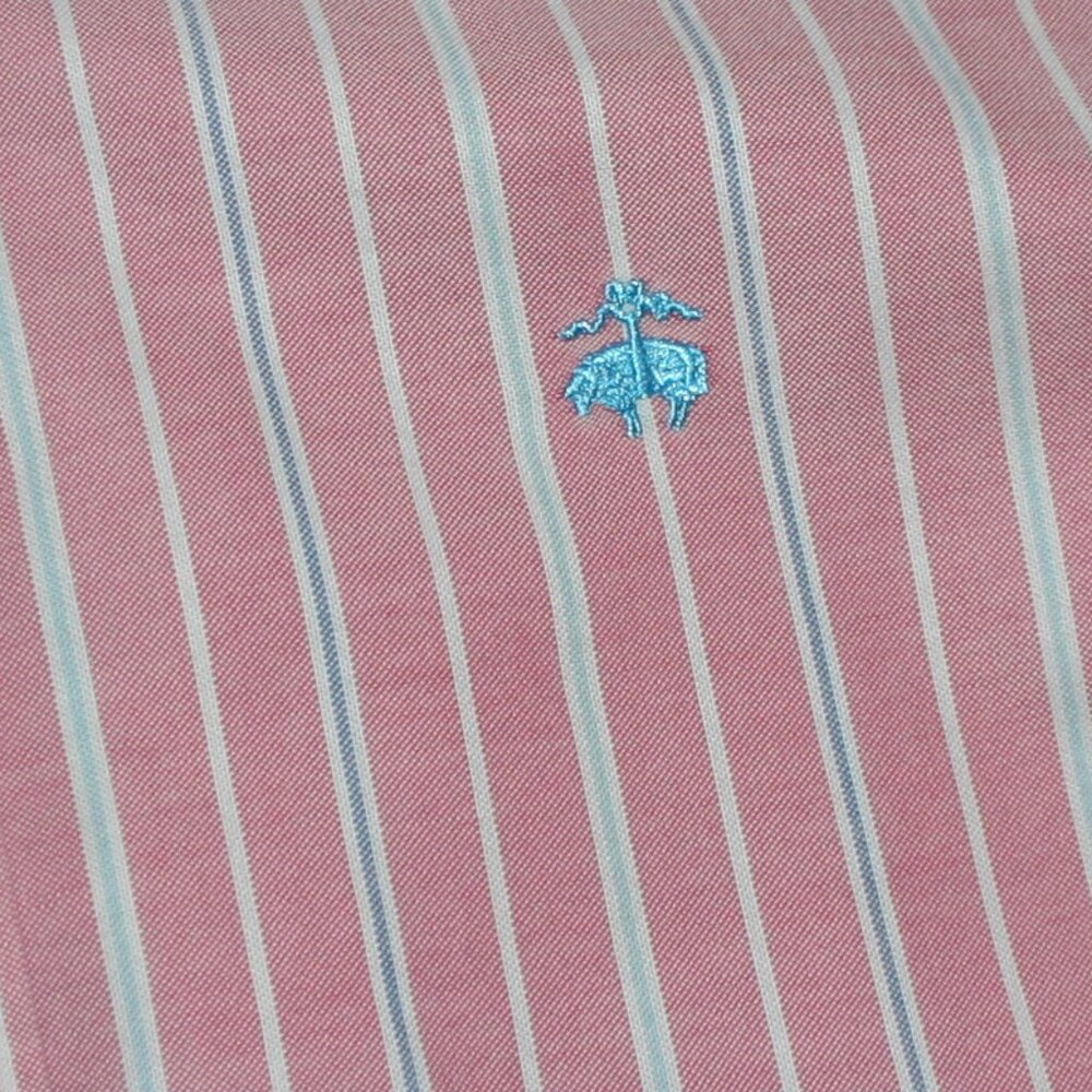 Brooks Brothers Regent Long Sleeve Pink/Stripe Shirt Size Large - Picture 4 of 11